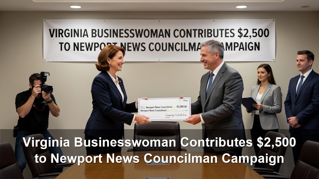 Virginia Businesswoman Vicki Freeman Contributes $2,500 to Newport News Councilman Campaign