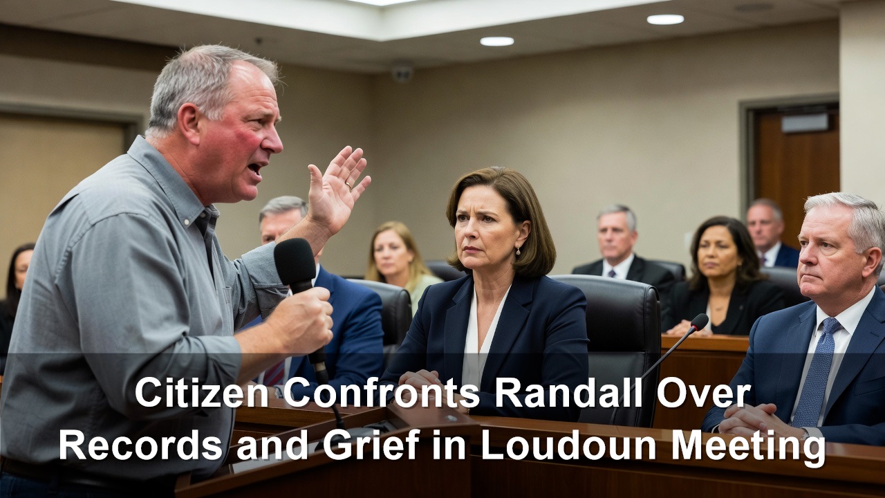 Citizen Confronts Phyllis Randall Over Records and Grief in Loudoun Meeting