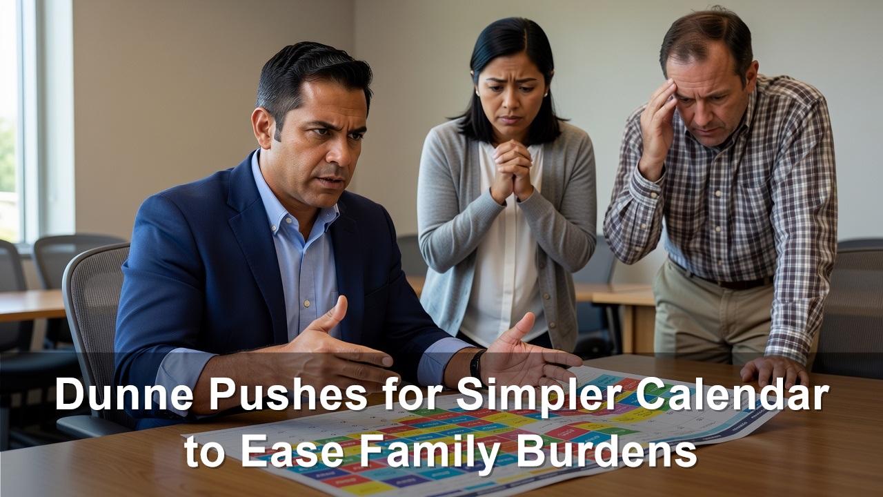 Mateo Dunne Pushes for Simpler Calendar to Ease Family Burdens