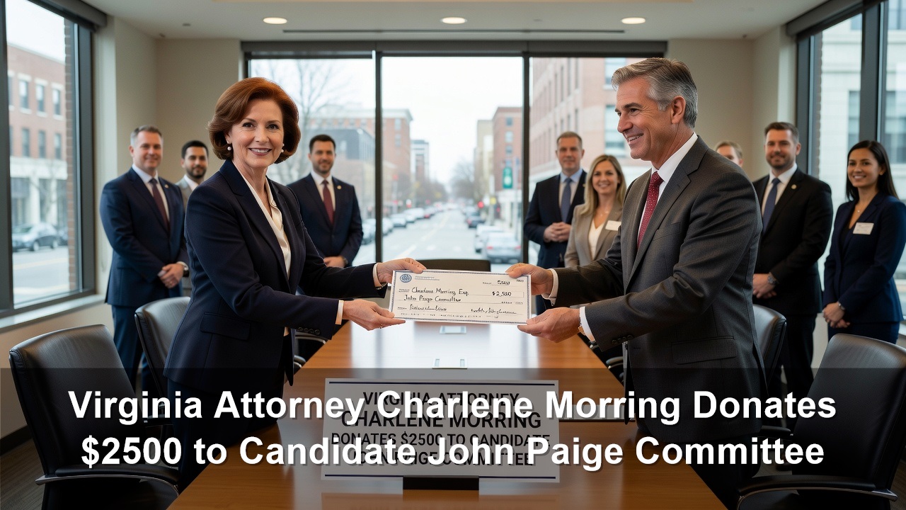 Virginia Attorney Charlene Morring Donates $2500 to Candidate John Paige Committee