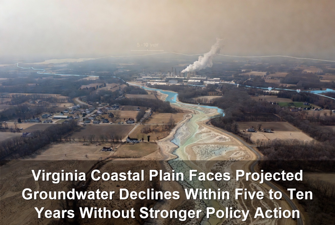 Virginia Coastal Plain Faces Projected Groundwater Declines Within Five to Ten Years Without Stronger Policy Action