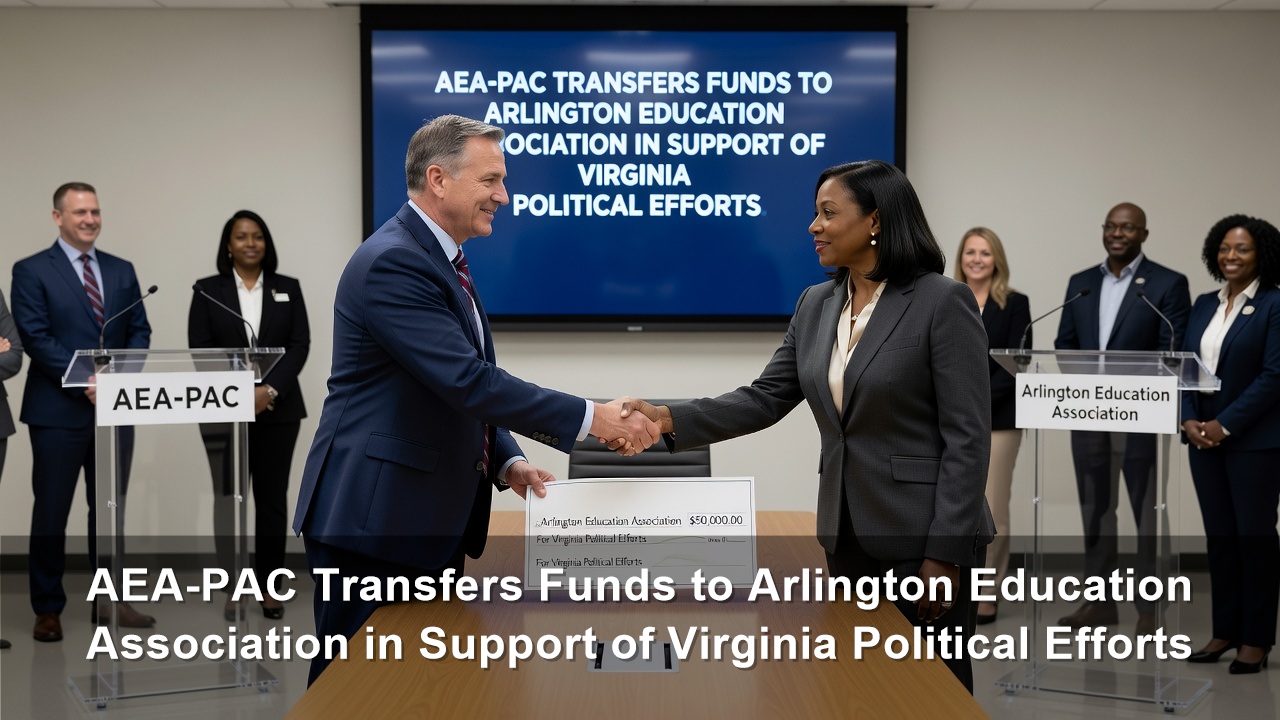 Arlington Education Association Transfers Funds to Arlington Education Association in Support of Virginia Political Efforts