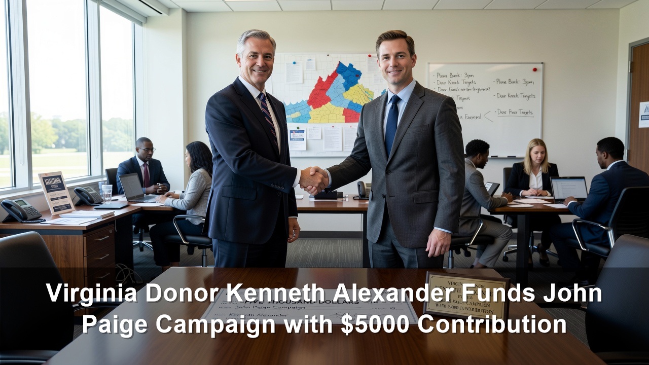 Virginia Donor Kenneth Alexander Funds John Paige Campaign with $5000 Contribution