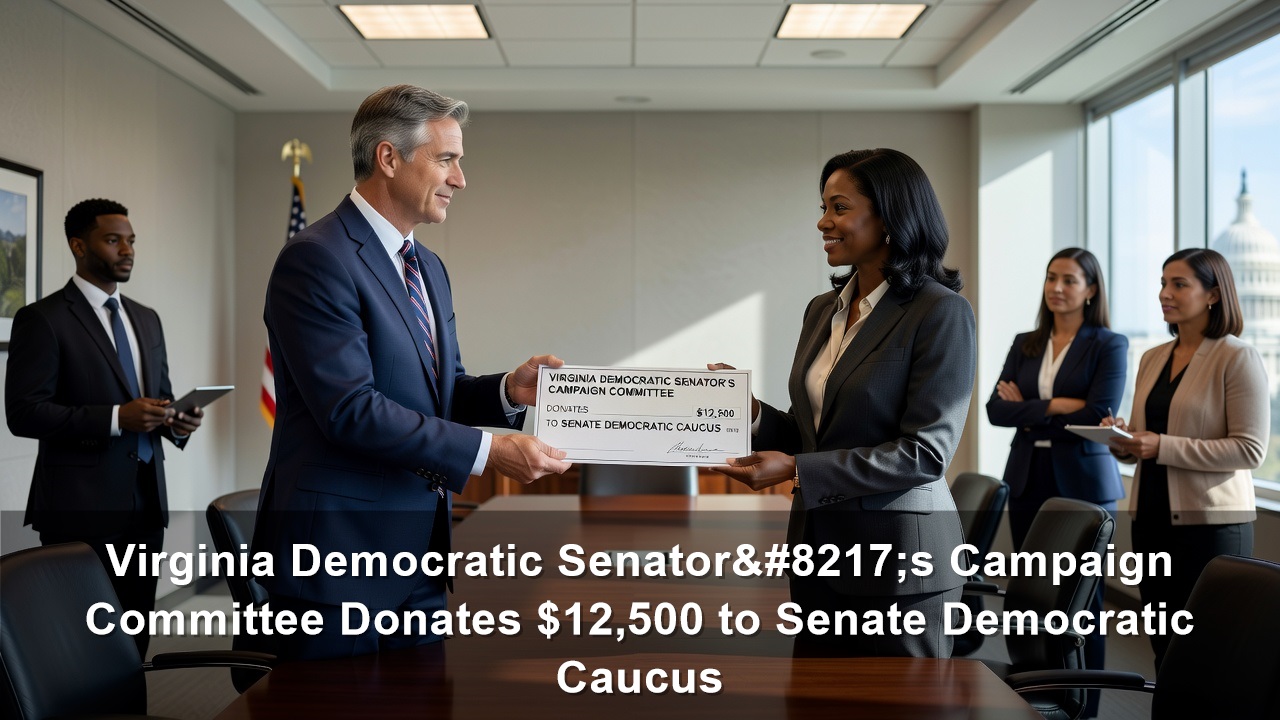 Virginia Democratic Senator’s Campaign Committee Donates $12,500 to Senate Democratic Caucus