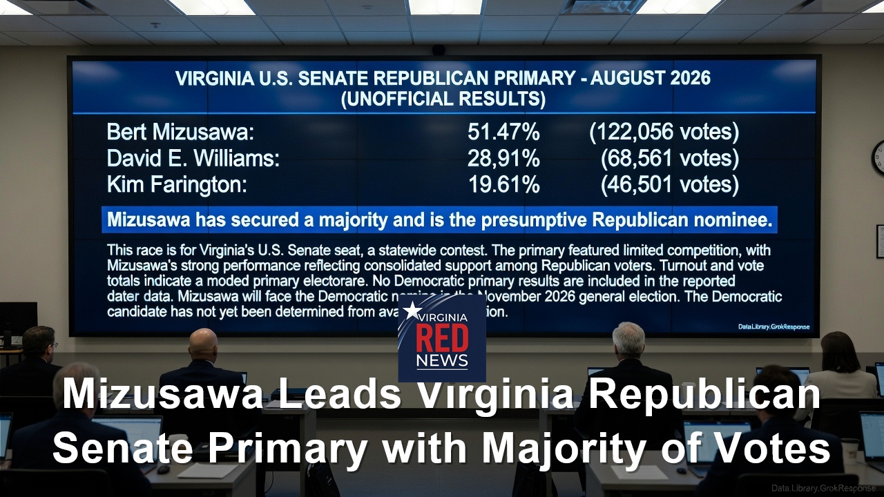 Bert Mizusawa Wins Virginia Republican Senate Primary with Majority of Votes