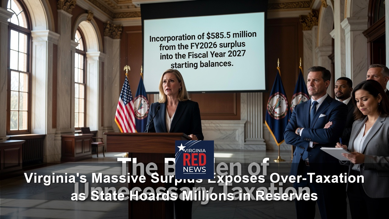 Virginia’s Massive Surplus Exposes Over-Taxation as State Hoards Millions in Reserves