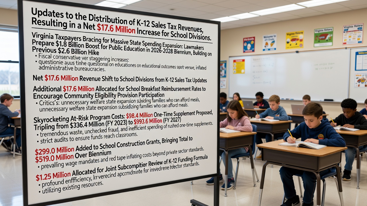Virginia’s $1.8 Billion Education Budget Hike Raises Red Flags for Fiscal Conservatives