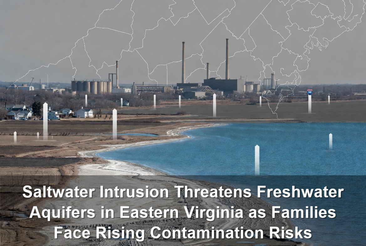 Saltwater Intrusion Threatens Freshwater Aquifers in Eastern Virginia as Families Face Rising Contamination Risks