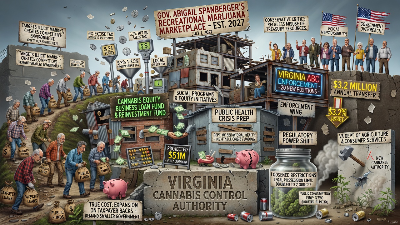 Virginia Taxpayers Forced to Bankroll Millions for New Recreational Marijuana Bureaucracy