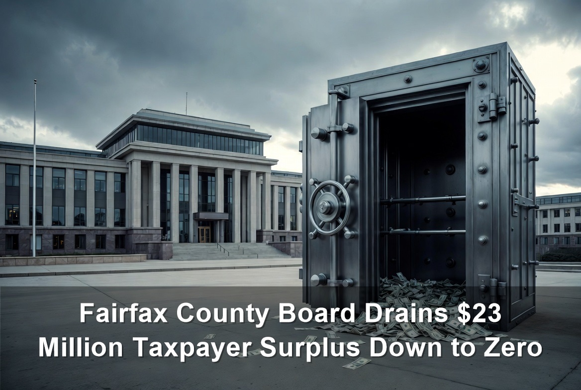 Fairfax County Board Drains $23 Million Taxpayer Surplus Down to Zero