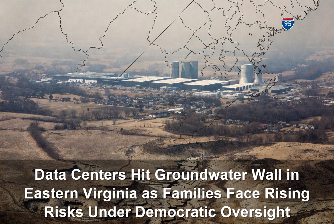 Data Centers Hit Groundwater Wall in Eastern Virginia as Families Face Rising Risks Under Democratic Oversight