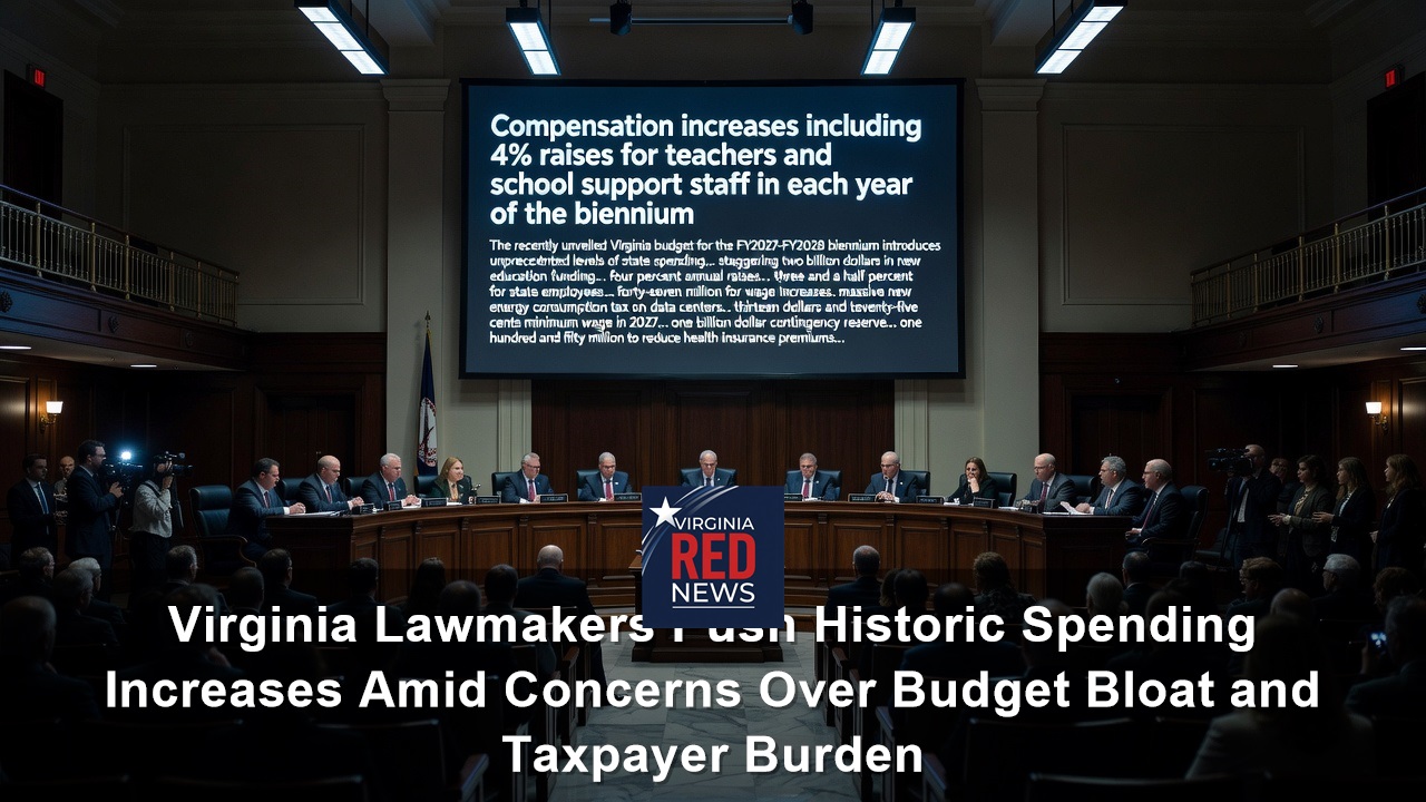 Virginia Lawmakers Push Historic Spending Increases Amid Concerns Over Budget Bloat and Taxpayer Burden