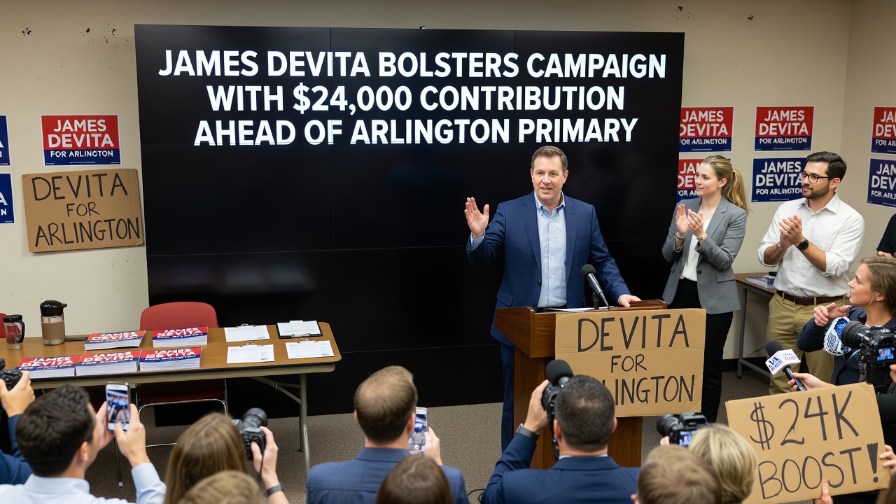 James DeVita Bolsters Campaign with $24,000 Contribution Ahead of Arlington Primary
