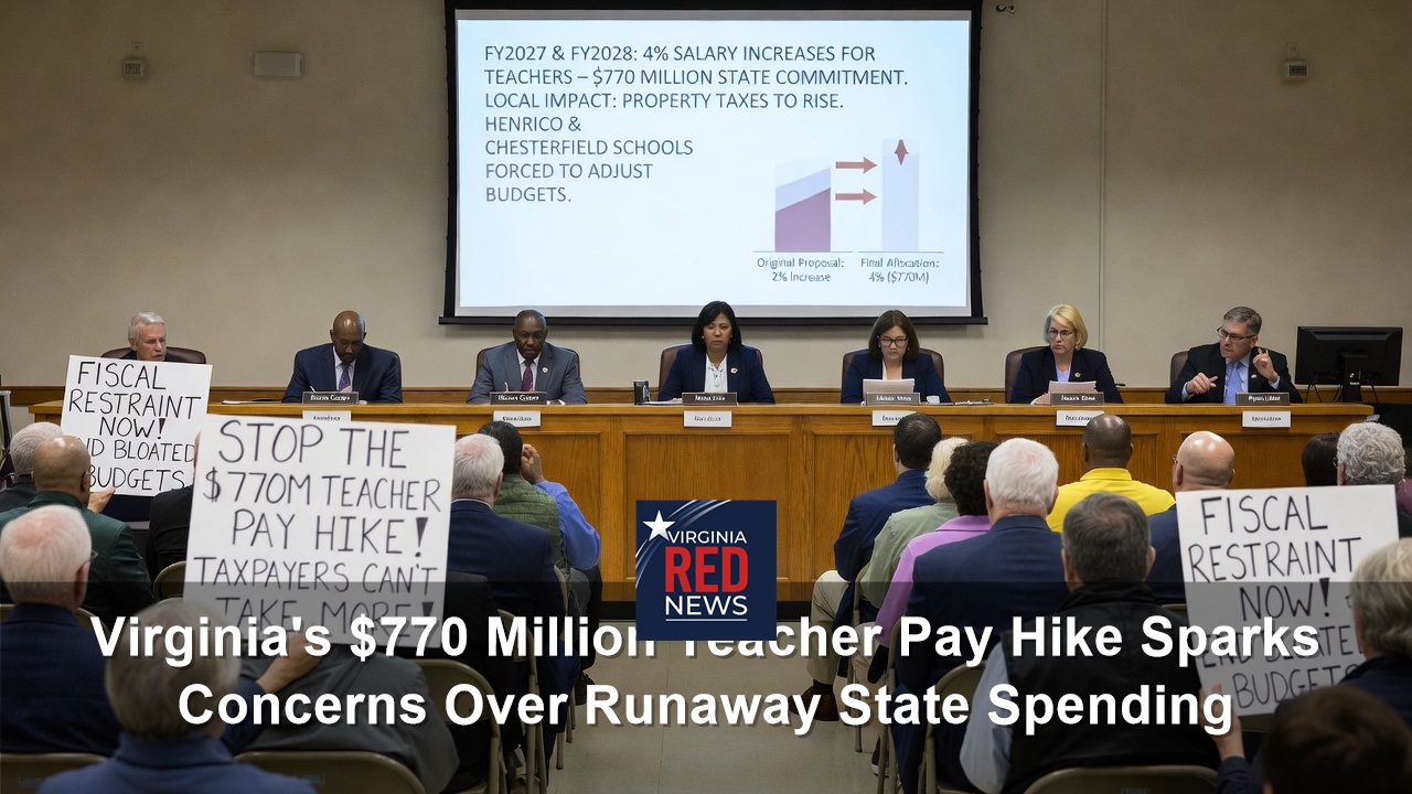 Virginia’s $770 Million Teacher Pay Hike Sparks Concerns Over Runaway State Spending