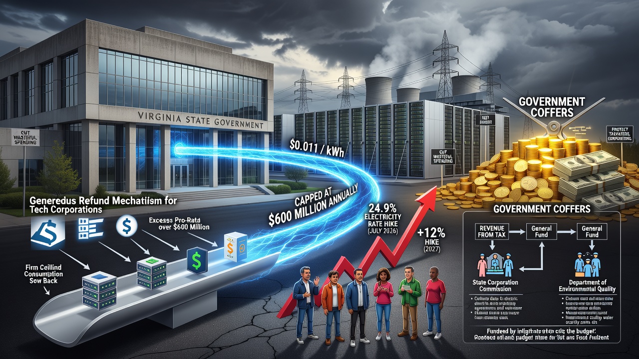 Virginia’s $207 Billion Budget Invents New Data Center Tax While Ignoring Taxpayer Burdens