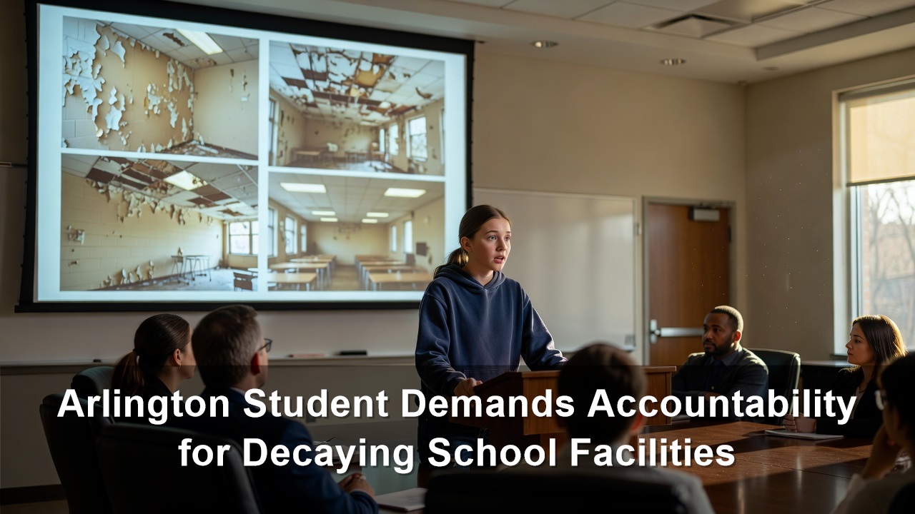 Arlington Student Demands Accountability for Decaying School Facilities