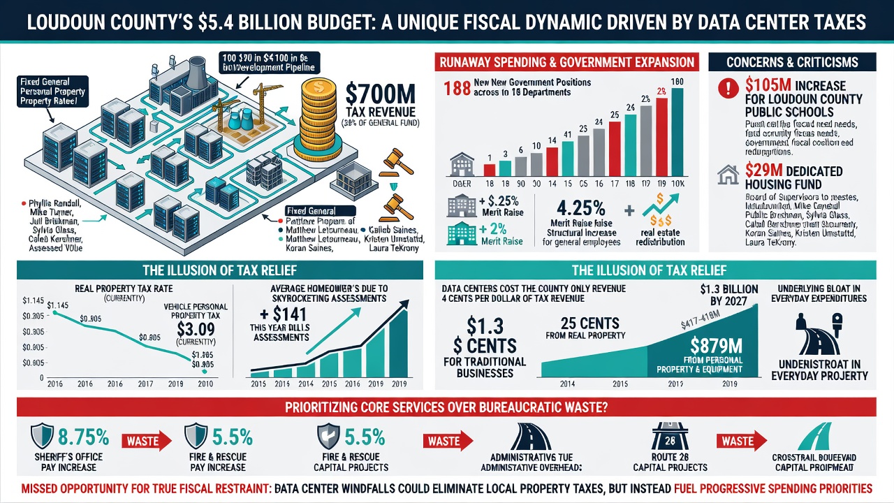 Loudoun County’s $5.4 Billion Budget Masks Bureaucratic Bloat Behind Data Center Windfalls