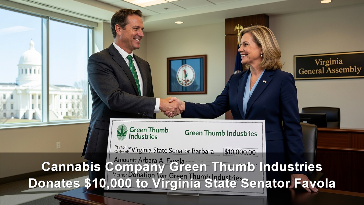Marijuana Company Donates $10,000 to Virginia State Senator Barbara Favola