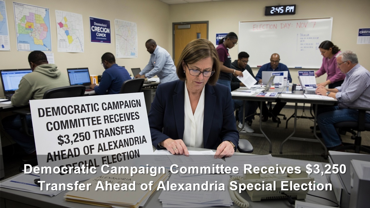 Democratic Campaign Committee Receives $3,250 Transfer Ahead of Alexandria Special Election