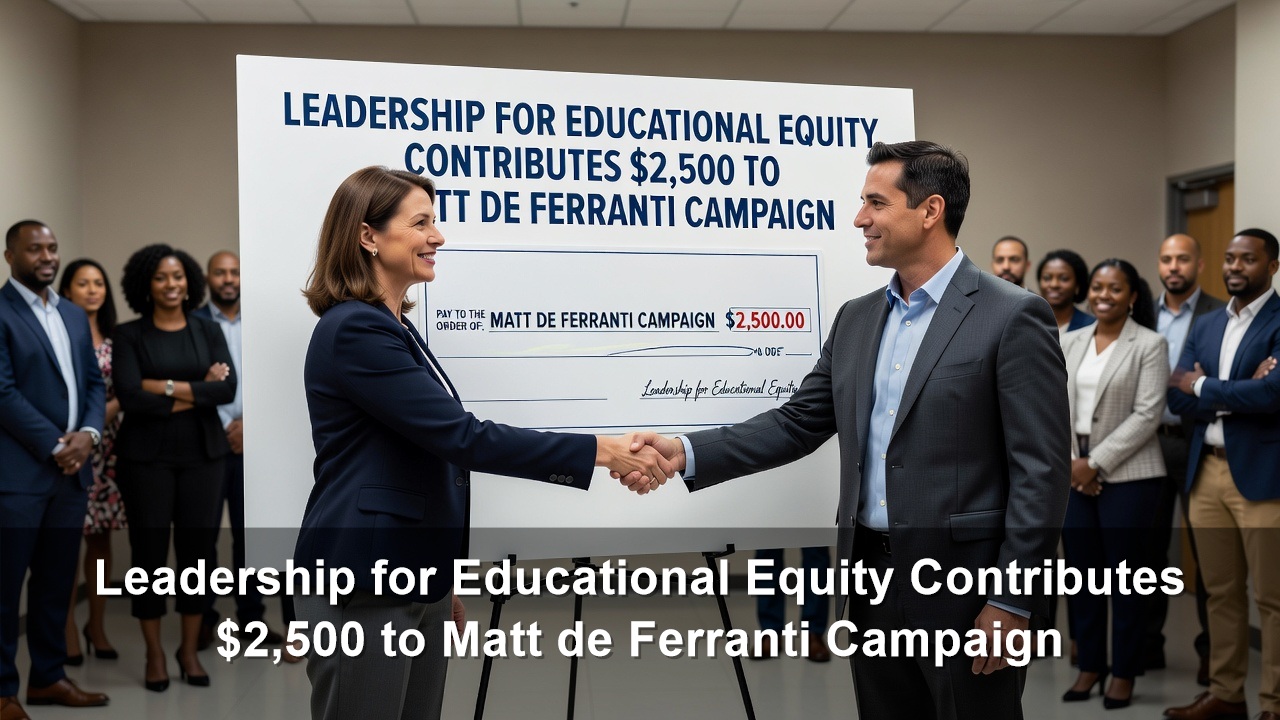 Leadership for Educational Equity Contributes $2,500 to Matt de Ferranti Campaign