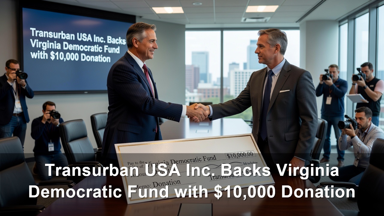 Transurban USA Inc. Backs Virginia Democratic Fund with $10,000 Donation