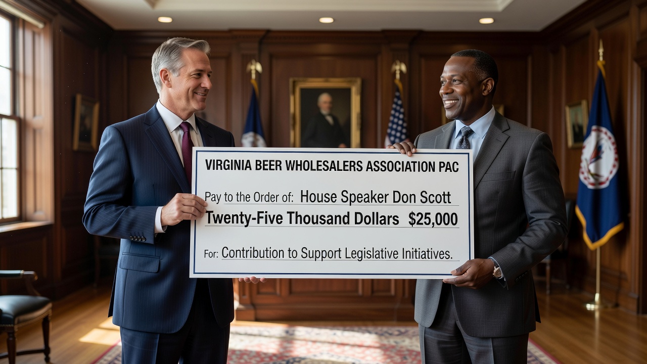 Virginia Beer Wholesalers Association PAC Makes $25,000 Donation to House Speaker Don Scott