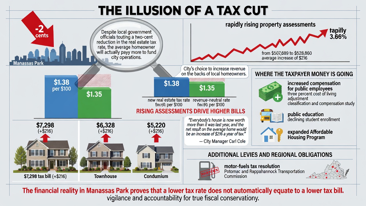 The Illusion of a Tax Cut: Manassas Park Homeowners Face Higher Bills Despite Rate Reduction