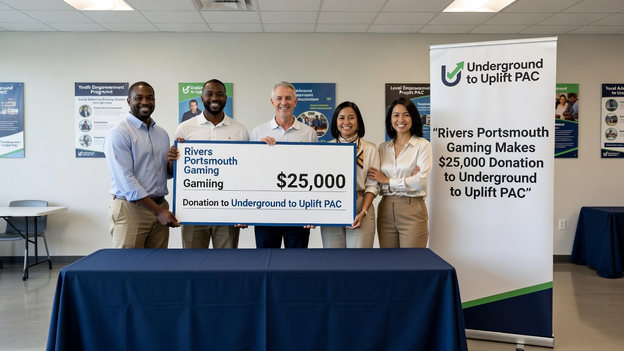 Rivers Portsmouth Gaming Makes $25,000 Donation to Underground to Uplift PAC