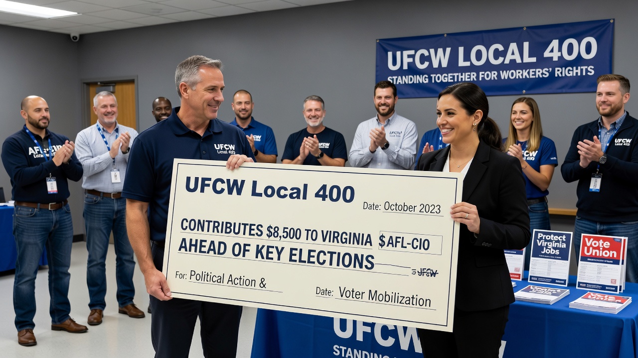 UFCW Local 400 Contributes $8,500 to Virginia AFL-CIO Ahead of Key Elections
