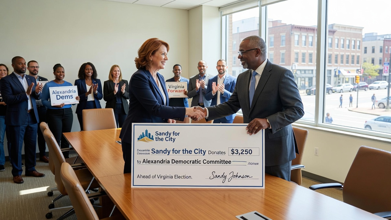 Sandy for the City Donates $3,250 to Alexandria Democratic Committee Ahead of Virginia Election