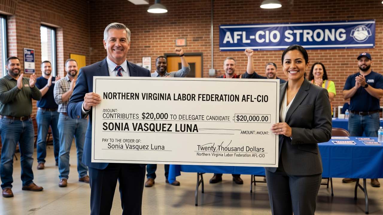 Northern Virginia Labor Federation AFL-CIO Contributes $20,000 to Delegate Candidate Sonia Vasquez Luna