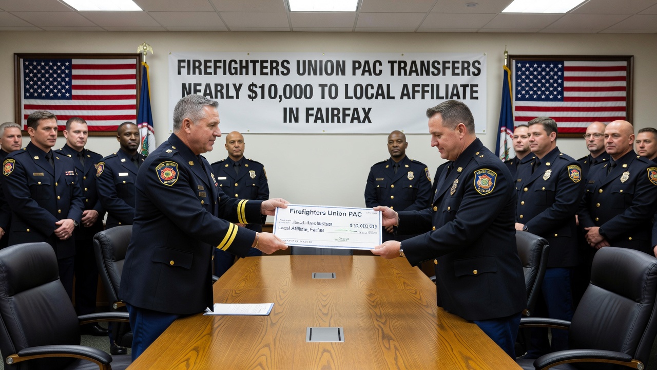 Firefighters Union PAC Transfers Nearly $10,000 to Local Affiliate in Fairfax