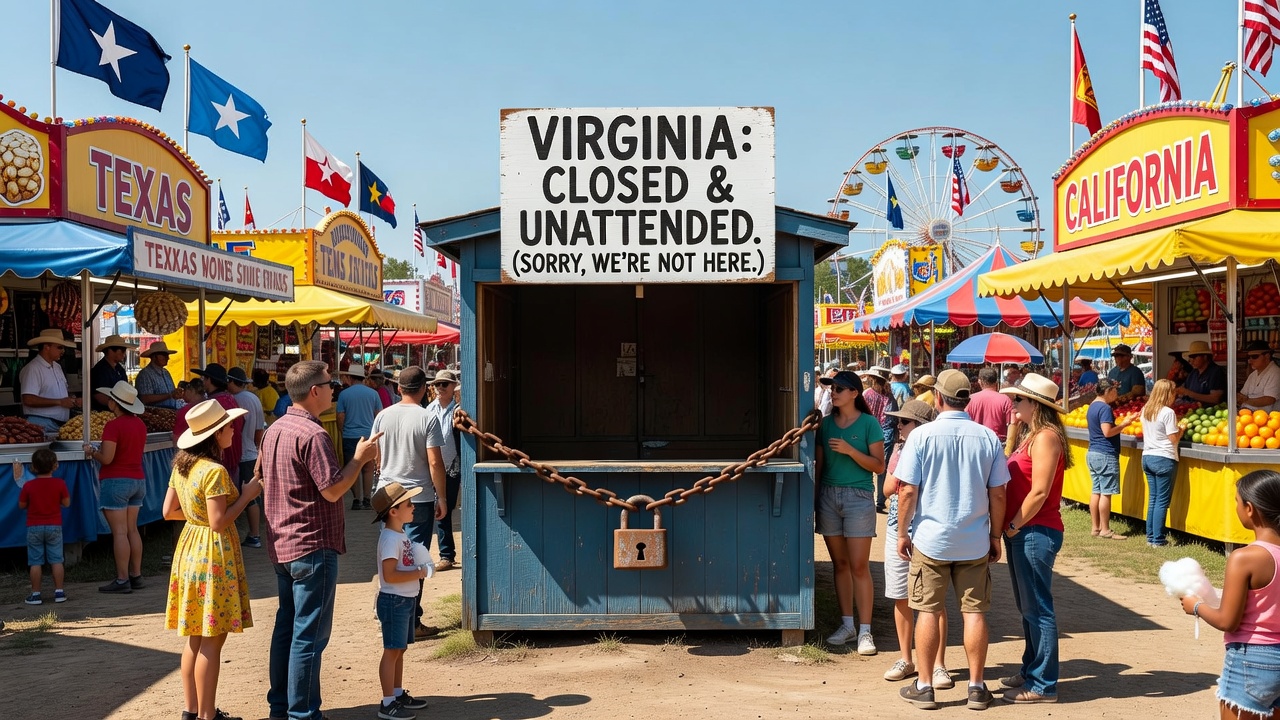 Virginia Booth Stands Out at State Fair for Lack of Presence and Locked Doors