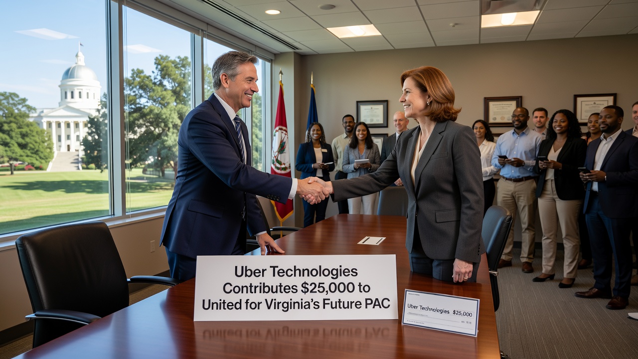 Uber Technologies Contributes $25,000 to Democrat United for Virginia’s Future PAC