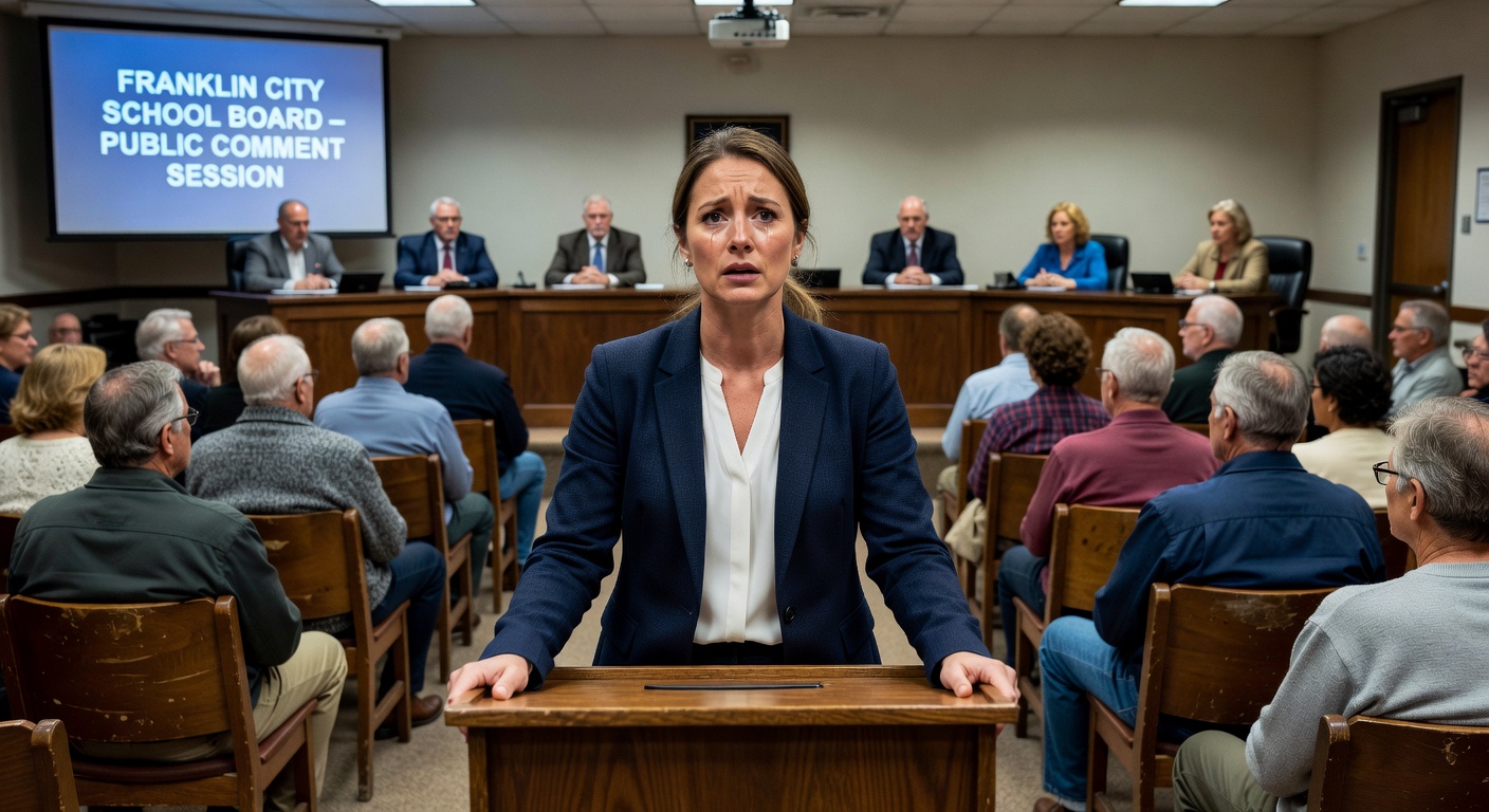 Franklin City Mother Confronts School Board Over Retaliation Against Special Needs Son