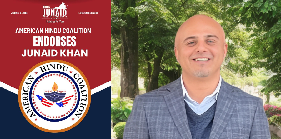 American Hindu Coalition Endorses  Junaid Khan for House of Delegates (HD 27)