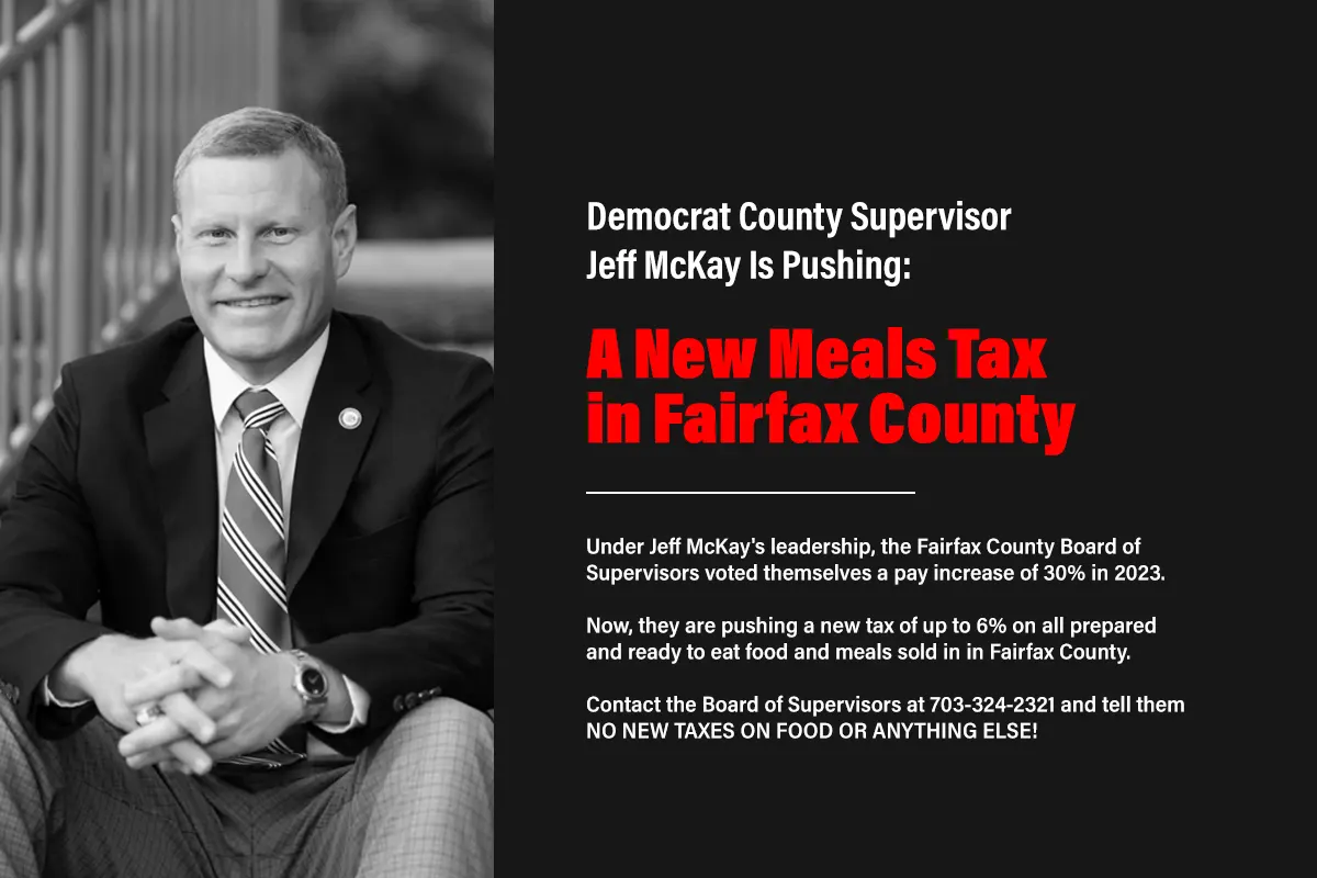 Fairfax Democrats are pushing a new tax that voters have already rejected TWICE. Your restaurant bill could go up by 6%