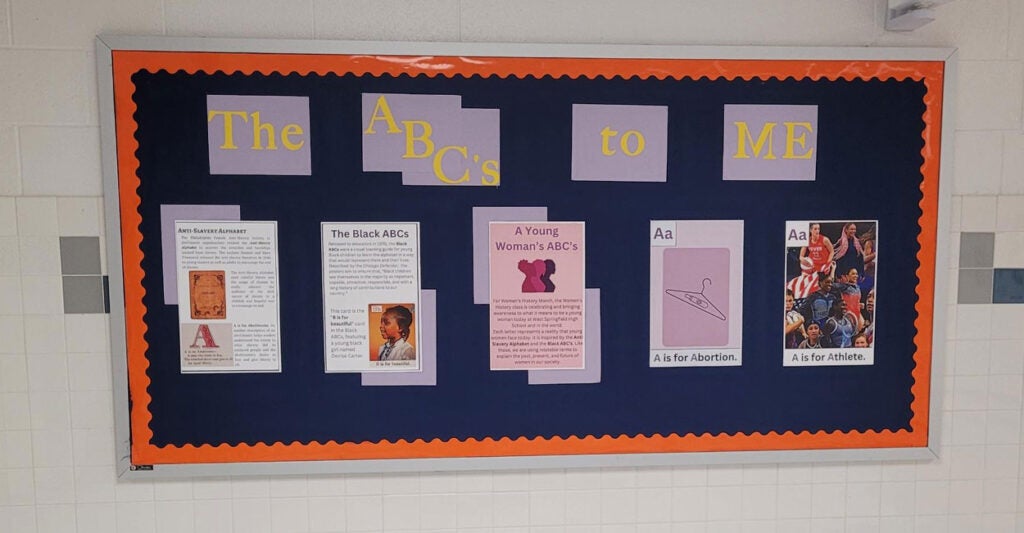 West Springfield Highschool sees Radical teachers push abortion, transgender agenda with shocking ‘ABC Display’