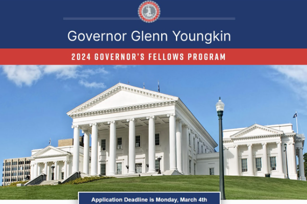 Governor Glenn Youngkin Announces Applications are Now Open for the 2025 Governor’s Fellows Program