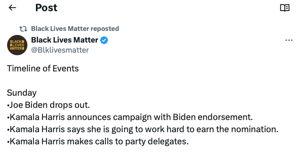 BLM calls current Democrat Party a party of hypocrites