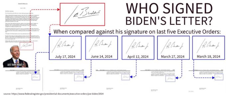 Who Signed Joe Biden’s Resignation Letter from the 2024 November Election?