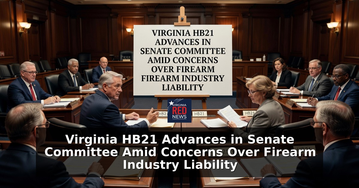 Virginia HB21 Advances in Senate Committee Amid Concerns Over Firearm Industry Liability