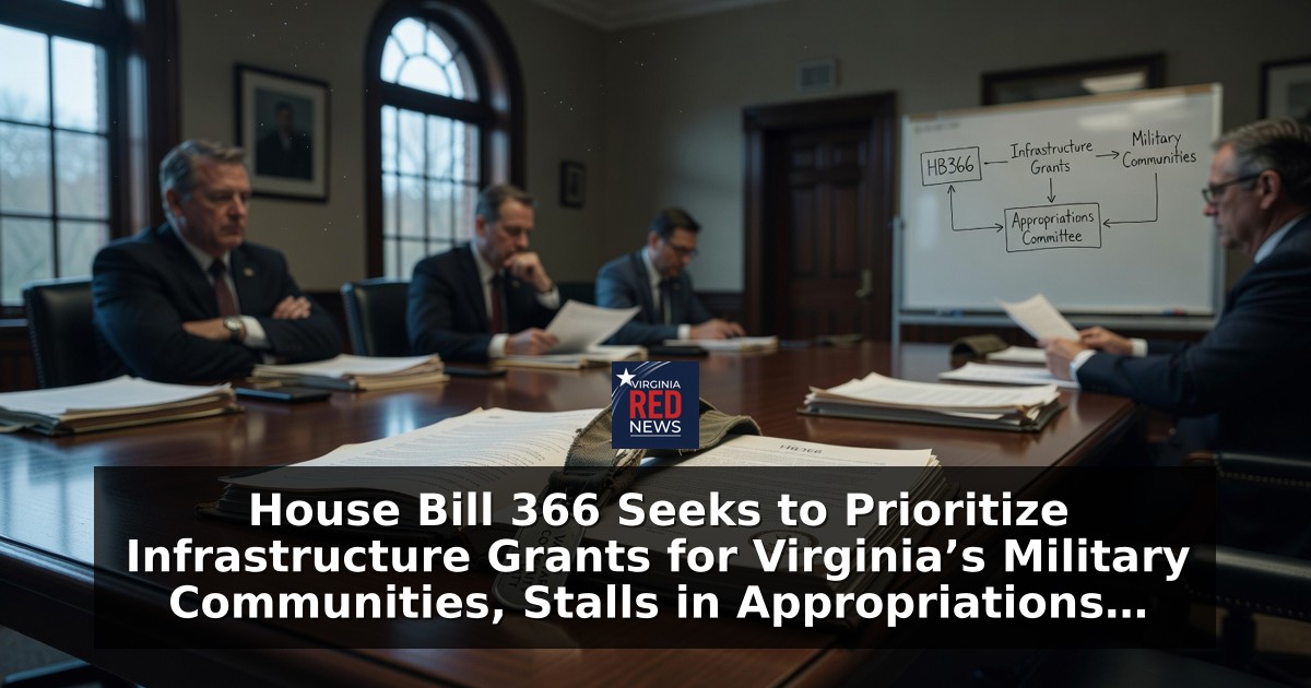 House Bill 366 Seeks to Prioritize Infrastructure Grants for Virginia’s Military Communities, Stalls in Appropriations Committee