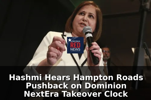 Hashmi Hears Hampton Roads Pushback on Dominion NextEra Takeover Clock