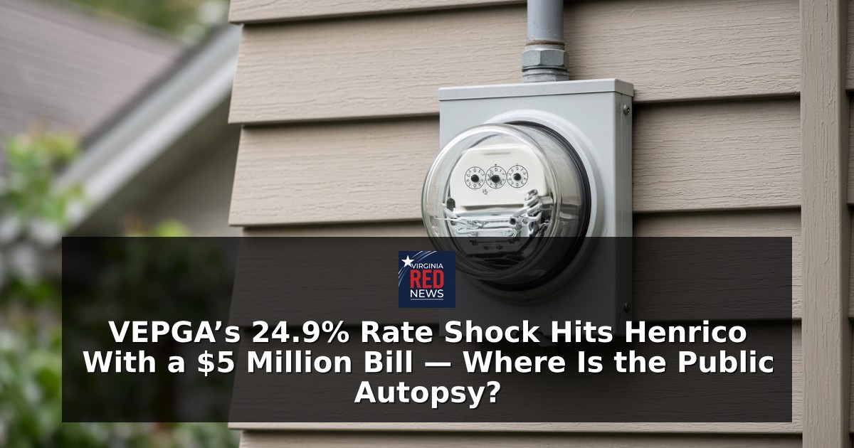 VEPGA’s 24.9% Rate Shock Hits Henrico With a $5 Million Bill — Where Is the Public Autopsy?