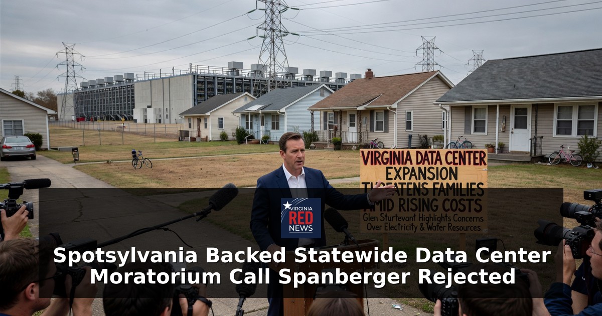 Spotsylvania Backed Statewide Data Center Moratorium Call Spanberger Rejected