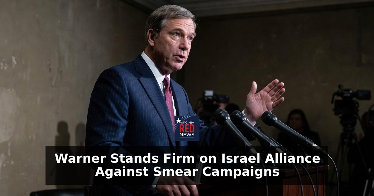 Warner Stands Firm on Israel Alliance Against Smear Campaigns