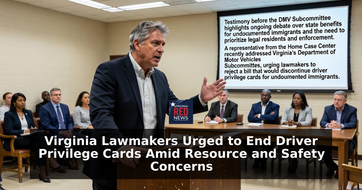 Virginia Lawmakers Urged to End Driver Privilege Cards Amid Resource and Safety Concerns