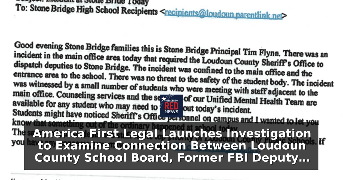 America First Legal Launches Investigation to Examine Connection Between Loudoun County School Board, Former FBI Deputy Director Andy McCabe, and the Infamous AG Garland October 4th Memo Used to Target American Parents