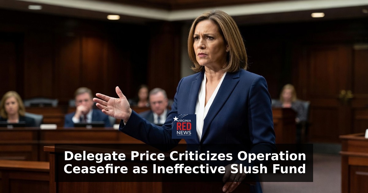 Delegate Price Criticizes Operation Ceasefire as Ineffective Slush Fund